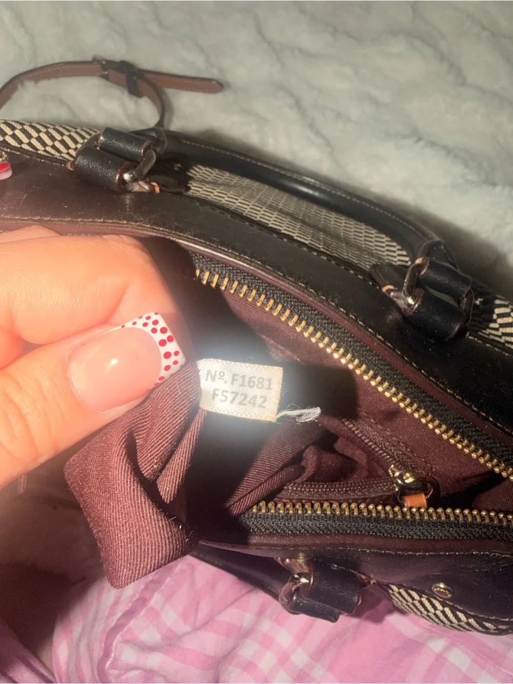 Coach Mini Bennett Satchel Checkered Jacquard
